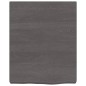 vidaXL Encimera baño madera maciza tratada gris oscuro 40x50x(2-6) cm vidaXL Encimera baño madera maciza tratada gris oscuro 40x50x(2-6) cm