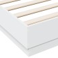 vidaXL Estructura de cama madera de ingeniería blanca 120x190 cm