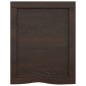 vidaXL Encimera baño madera maciza tratada gris oscuro 40x50x(2-6) cm vidaXL Encimera baño madera maciza tratada gris oscuro 40x50x(2-6) cm