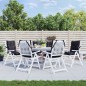 vidaXL Cojines de silla respaldo bajo 6 uds tela Oxford cuadros negro