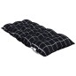 vidaXL Cojines de silla respaldo bajo 6 uds tela Oxford cuadros negro