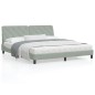 vidaXL Estructura cama con luces LED terciopelo gris claro 180x200 cm vidaXL Estructura cama con luces LED terciopelo gris claro 180x200 cm