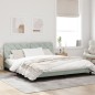 vidaXL Estructura cama con luces LED terciopelo gris claro 180x200 cm vidaXL Estructura cama con luces LED terciopelo gris claro 180x200 cm