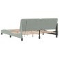 vidaXL Estructura cama con luces LED terciopelo gris claro 180x200 cm vidaXL Estructura cama con luces LED terciopelo gris claro 180x200 cm