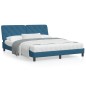 vidaXL Estructura de cama con luces LED terciopelo azul 160x200 cm vidaXL Estructura de cama con luces LED terciopelo azul 160x200 cm