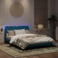 vidaXL Estructura de cama con luces LED terciopelo azul 160x200 cm vidaXL Estructura de cama con luces LED terciopelo azul 160x200 cm