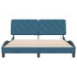 vidaXL Estructura de cama con luces LED terciopelo azul 160x200 cm vidaXL Estructura de cama con luces LED terciopelo azul 160x200 cm