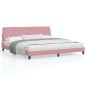 vidaXL Estructura de cama con luces LED terciopelo rosa 200x200 cm vidaXL Estructura de cama con luces LED terciopelo rosa 200x200 cm
