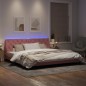 vidaXL Estructura de cama con luces LED terciopelo rosa 200x200 cm vidaXL Estructura de cama con luces LED terciopelo rosa 200x200 cm