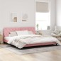 vidaXL Estructura de cama con luces LED terciopelo rosa 200x200 cm vidaXL Estructura de cama con luces LED terciopelo rosa 200x200 cm