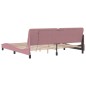 vidaXL Estructura de cama con luces LED terciopelo rosa 200x200 cm vidaXL Estructura de cama con luces LED terciopelo rosa 200x200 cm