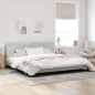 vidaXL Estructura cama con luces LED terciopelo gris claro 200x200 cm