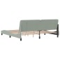 vidaXL Estructura cama con luces LED terciopelo gris claro 200x200 cm