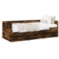 vidaXL Tumbona con cajones madera ingeniería roble ahumado 90x200 cm vidaXL Tumbona con cajones madera ingeniería roble ahumado 90x200 cm