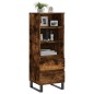 vidaXL Aparador alto madera contrachapada roble ahumado 40x36x110 cm vidaXL Aparador alto madera contrachapada roble ahumado 40x36x110 cm