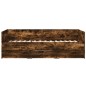 vidaXL Tumbona con cajones madera ingeniería roble ahumado 90x200 cm vidaXL Tumbona con cajones madera ingeniería roble ahumado 90x200 cm