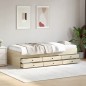 vidaXL Tumbona con cajones madera ingeniería roble Sonoma 90x200 cm vidaXL Tumbona con cajones madera ingeniería roble Sonoma 90x200 cm