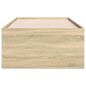 vidaXL Tumbona con cajones madera ingeniería roble Sonoma 90x200 cm vidaXL Tumbona con cajones madera ingeniería roble Sonoma 90x200 cm