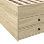 vidaXL Tumbona con cajones madera ingeniería roble Sonoma 90x200 cm vidaXL Tumbona con cajones madera ingeniería roble Sonoma 90x200 cm