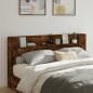 vidaXL Cabecero de cama con LED roble ahumado 200x16,5x103,5 cm vidaXL Cabecero de cama con LED roble ahumado 200x16,5x103,5 cm
