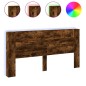 vidaXL Cabecero de cama con LED roble ahumado 200x16,5x103,5 cm vidaXL Cabecero de cama con LED roble ahumado 200x16,5x103,5 cm