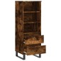 vidaXL Aparador alto madera contrachapada roble ahumado 40x36x110 cm vidaXL Aparador alto madera contrachapada roble ahumado 40x36x110 cm
