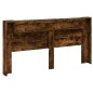 vidaXL Cabecero de cama con LED roble ahumado 200x16,5x103,5 cm vidaXL Cabecero de cama con LED roble ahumado 200x16,5x103,5 cm