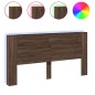 vidaXL Cabecero de cama con LED marrón roble 200x16,5x103,5 cm vidaXL Cabecero de cama con LED marrón roble 200x16,5x103,5 cm