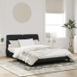 vidaXL Estructura de cama con cabecero de terciopelo negro 160x200 cm vidaXL Estructura de cama con cabecero de terciopelo negro 160x200 cm