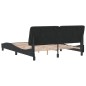 vidaXL Estructura de cama con cabecero de terciopelo negro 160x200 cm vidaXL Estructura de cama con cabecero de terciopelo negro 160x200 cm