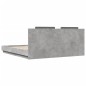 vidaXL Cama con cabecero madera de ingeniería gris hormigón 180x200 cm vidaXL Cama con cabecero madera de ingeniería gris hormigón 180x200 cm