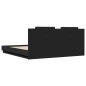vidaXL Estructura cama con cabecero madera ingeniería negro 180x200 cm vidaXL Estructura cama con cabecero madera ingeniería negro 180x200 cm