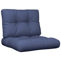 vidaXL Cojines para muebles de palets 2 unidades tela azul marino