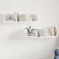 vidaXL Muebles de pared 2 uds madera ingeniería blanco 75x18x16,5 cm