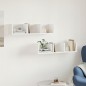 vidaXL Muebles de pared 2 uds madera ingeniería blanco 75x18x16,5 cm
