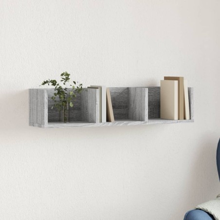 vidaXL Mueble de pared madera ingeniería gris Sonoma 75x18x16,5 cm