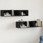 vidaXL Muebles de pared 2 uds madera de ingeniería negro 75x18x16,5 cm vidaXL Muebles de pared 2 uds madera de ingeniería negro 75x18x16,5 cm