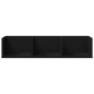 vidaXL Muebles de pared 2 uds madera de ingeniería negro 75x18x16,5 cm vidaXL Muebles de pared 2 uds madera de ingeniería negro 75x18x16,5 cm