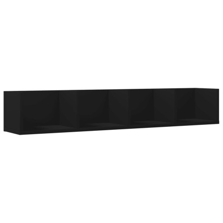 vidaXL Mueble de pared de madera de ingeniería negro 99x18x16,5 cm