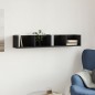 vidaXL Mueble de pared de madera de ingeniería negro 99x18x16,5 cm vidaXL Mueble de pared de madera de ingeniería negro 99x18x16,5 cm