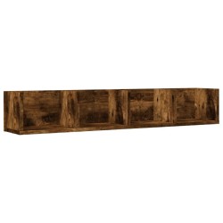 vidaXL Mueble de pared madera ingeniería roble ahumado 99x18x16,5 cm