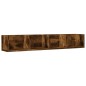 vidaXL Mueble de pared madera ingeniería roble ahumado 99x18x16,5 cm vidaXL Mueble de pared madera ingeniería roble ahumado 99x18x16,5 cm
