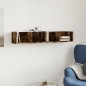 vidaXL Mueble de pared madera ingeniería roble ahumado 99x18x16,5 cm vidaXL Mueble de pared madera ingeniería roble ahumado 99x18x16,5 cm