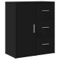 vidaXL Aparador de madera de ingeniería negro 60x31x70 cm vidaXL Aparador de madera de ingeniería negro 60x31x70 cm