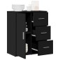 vidaXL Aparador de madera de ingeniería negro 60x31x70 cm vidaXL Aparador de madera de ingeniería negro 60x31x70 cm