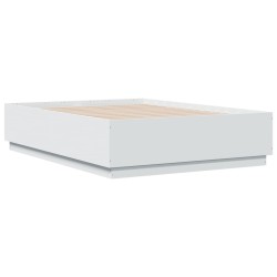 vidaXL Estructura de cama madera de ingeniería blanca 135x190 cm