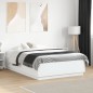 vidaXL Estructura de cama madera de ingeniería blanca 135x190 cm