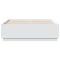 vidaXL Estructura de cama madera de ingeniería blanca 135x190 cm