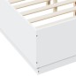 vidaXL Estructura de cama madera de ingeniería blanca 135x190 cm