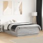 vidaXL Estructura de cama madera de ingeniería gris Sonoma 135x190 cm vidaXL Estructura de cama madera de ingeniería gris Sonoma 135x190 cm